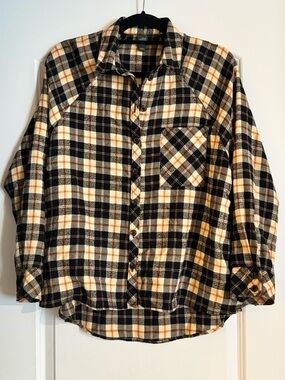 Black & Yellow Plaid Button-Up Shirt